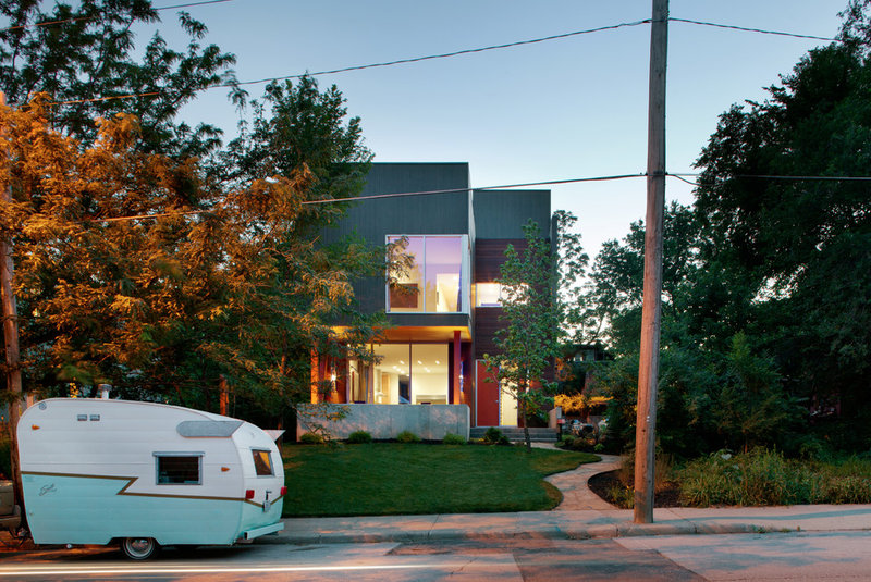 modern exterior by Faust Construction