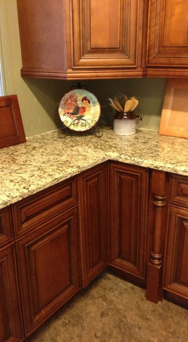 Kitchen Cabinets Jersey on Of This Granite With Cabinets Stained To This Color The Granite