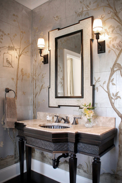 traditional powder room by House of L Interior Design