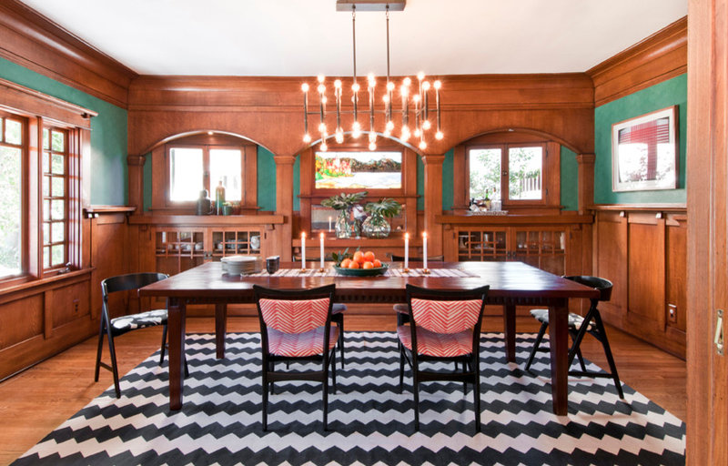 Eclectic Dining Room by Taylor Jacobson Interior Design