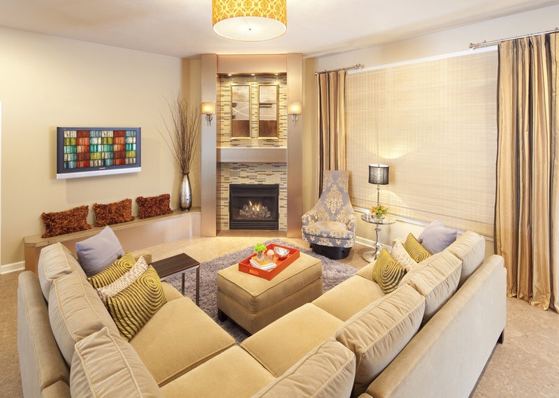contemporary living room by KannCept Design, Inc.