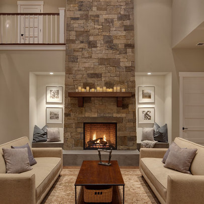 Home Remodeling Seattle on Seattle Home White Stone Fireplace Design Ideas  Pictures  Remodel And