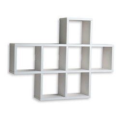 Danya B. Cubby Laminated Shelving Unit, White Seven storage Danya B. Cubby Laminated Shelving Unit, White Seven storage