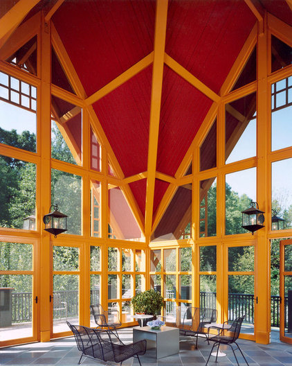 eclectic porch by Archer & Buchanan Architecture, Ltd.