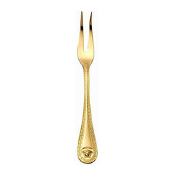 Cold Serving Meat  Versace utensils Goldplated  Medusa Goldplated serving Fork  sambonet   Serving