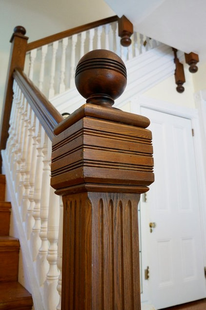 traditional staircase by Restoring our 1890 Victorian