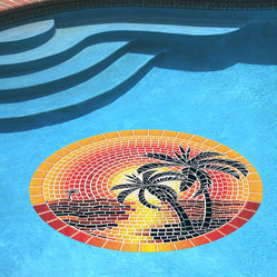 mats pool bath traditional durable mosaic underwater