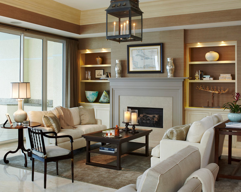 Traditional Living Room by L K DeFrances & Associates