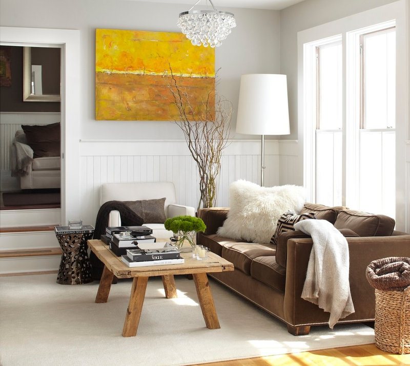rustic living room by Urrutia Design