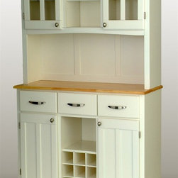 HomeStyles - Buffet and Hutch in White Finish - This large buffet is