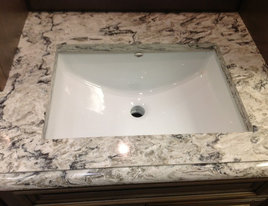 Bathroom Countertop on Top Is Cambria Quartz In Bellingham   Bellingham Cambria