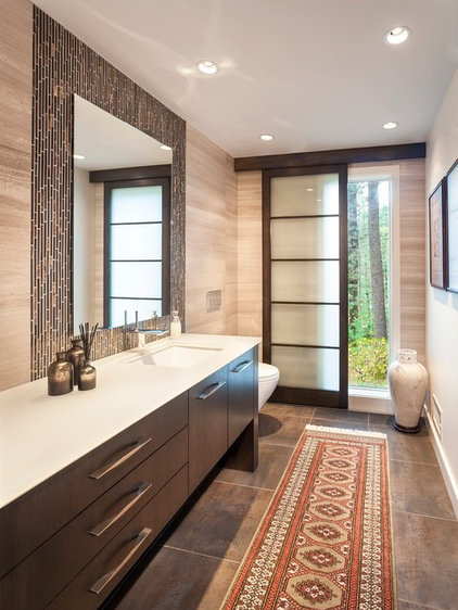 Contemporary Powder Room by Lee Kimball