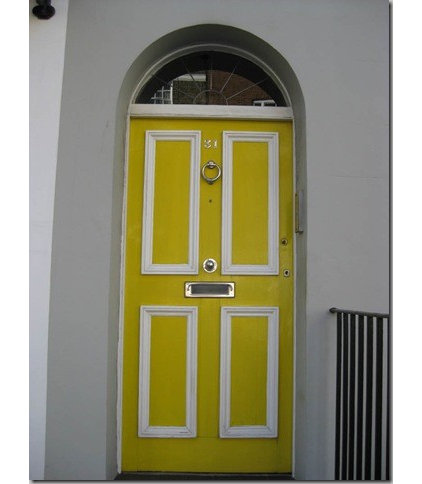traditional  Chelsea Yellow Door