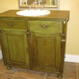 Bathroom Vanities on One Of Our Antique Sideboards Used As A Bathroom Vanity In Parade Of