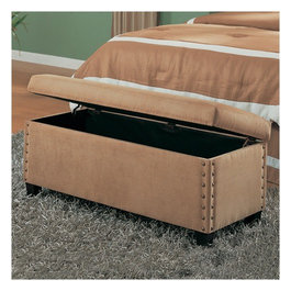 Bedroom Benches  Storage on Storage  Color  Tan  Distressed  No  Collection  Storage Dimensions