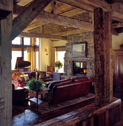 rustic living room by Design Associates - Lynette Zambon, Carol Merica