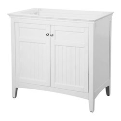 36 in. Vanity Cabinet in Glacier White (CAWV3621) - Carrabelle 36 ...