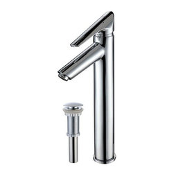 Kraus - Kraus FVS-1800-PU-10 Decus Single Hole Vessel Bathroom Faucet ...