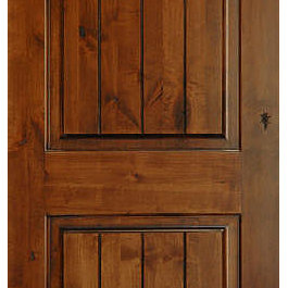 Interior Door Designs on Mediterranean Doors   Knotty Alder Arch 2 Panel V Groove Door