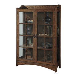 Pulaski - Pulaski Two Front Doors Bookcase Curio in Bennet - Pulaski - Curio Cabinets - 21425 - Pulaski is the largest purveyor of Curio cabinets in the world. Treasure and protect your most valued memories with our Curios and Display Cabinets. Whether you want to show off your collection of Limoges boxes or hand painted pottery we have the perfect display solution.