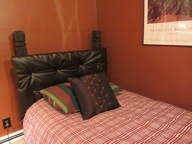 leather that diy  Okay, ignore  excited pillows  threw the some got fact and on foam headboard I