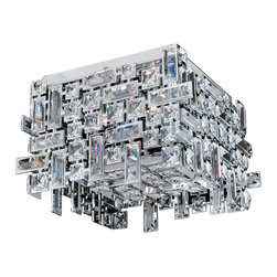Chrome 8 Light Crystal Ball Modern Square Flush Mount Ceiling Light Chrome 8 Light Crystal Ball Modern Square Flush Mount Ceiling Light