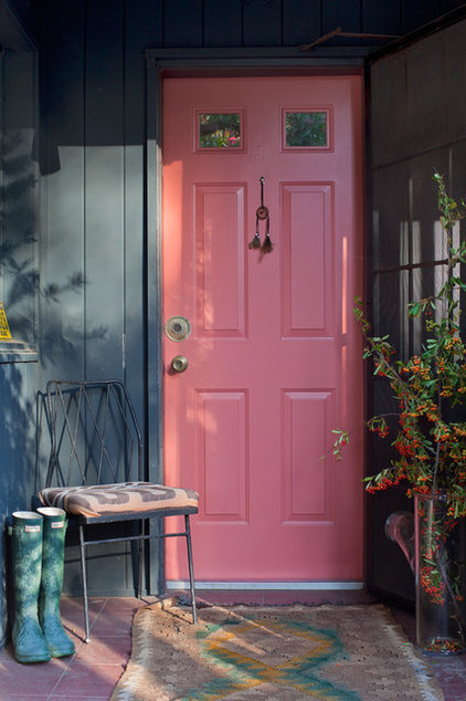 eclectic entry Pink Door