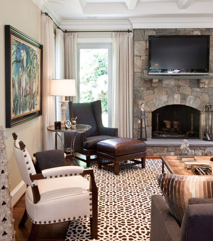 eclectic family room by Elizabeth Reich