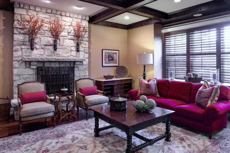 traditional family room by Designing Edge