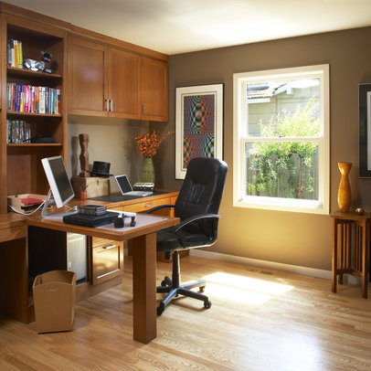 Design Ideas  Home Office on Traditional Home Office Accent Wall Design Ideas  Pictures  Remodel