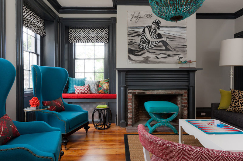 eclectic living room by Rachel Reider Interiors