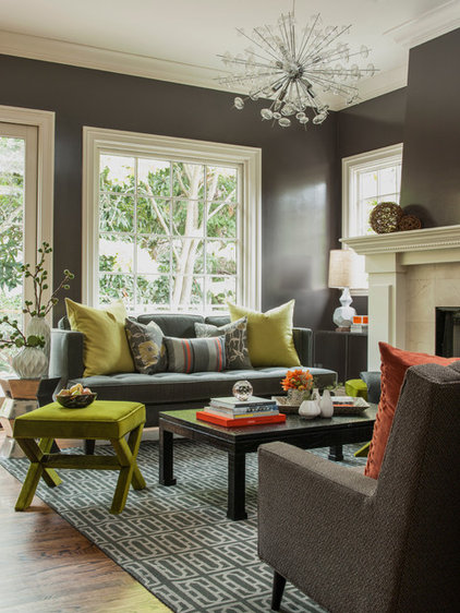 Transitional Living Room by Ann Lowengart Interiors