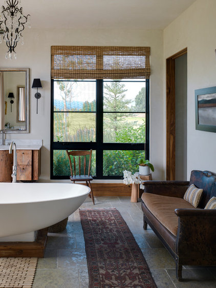 Transitional Bathroom by Snake River Interiors