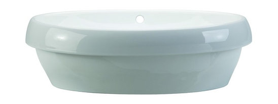 Decolav 1455-CWH Classically Redefined Semi Recessed Oval Bathroom Sink in548 Decolav 1455-CWH Classically Redefined Semi Recessed Oval Bathroom Sink in548