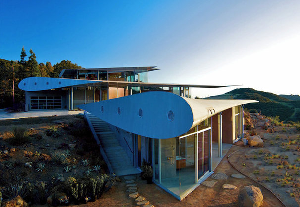 Contemporary Exterior by David Hertz & Studio of Environmental Architecture