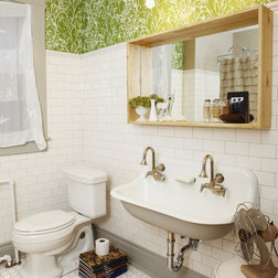 Wall Mounted Bathroom Vanity on Bath Or Powder Room Feel More Spacious By Swapping A Clunky Vanity