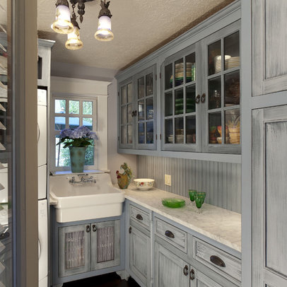 Rustic Kitchen on Distressed Milk Paint Kitchen Cabinets Design Ideas  Pictures  Remodel