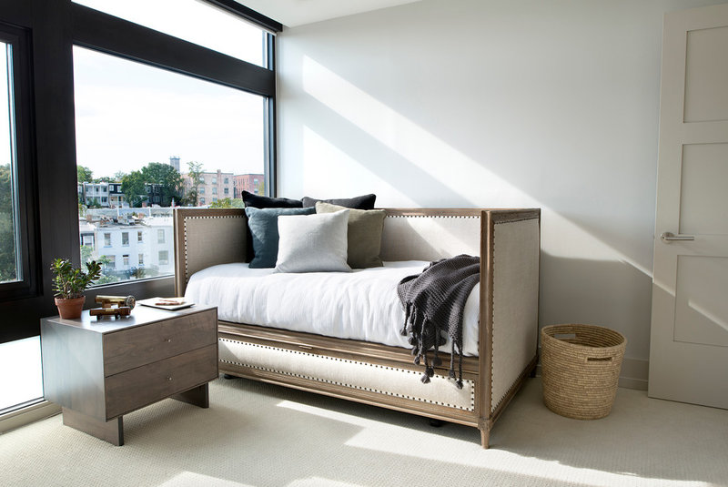 Transitional Bedroom by ae design