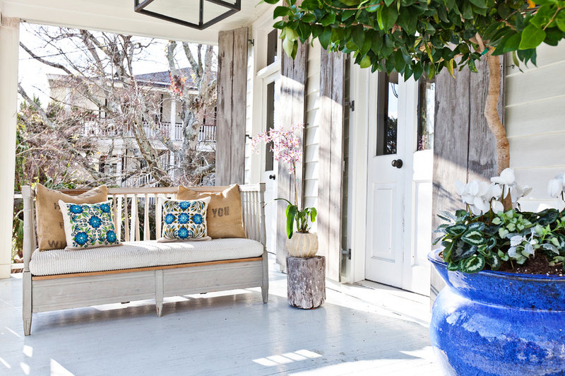 eclectic porch by Cortney Bishop Design