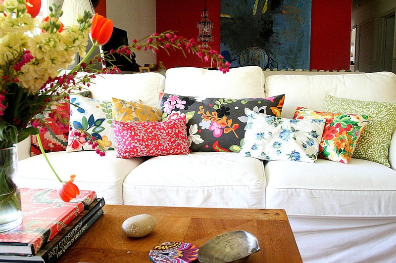 eclectic living room by Tamar Schechner