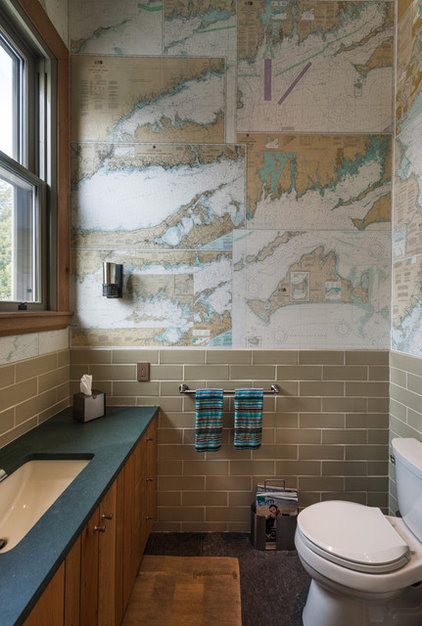 eclectic bathroom by Sandvold Blanda Architecture + Interiors LLC