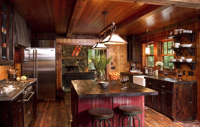 rustic kitchen by Michelle Fries, BeDe Design, LLC