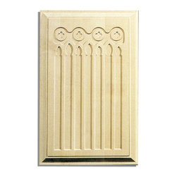 Inviting Home - Melora white oak door panels m325 - Hand-carved wood door panels; 13-1/2"W X 21-1/4"H x 1-1/16"D Wood panels are hand carved from premium selected hardwoods: hard maple cherry and white oak. Panels are carved in deep relief design to achieve the highest degree of quality and details. Carved wood panels are triple sanded ready to accept stain or paint. These wood panels are perfect for wall applications cabinet doors finishing touches on the custom cabinets.