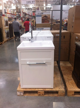 Can I use a utility sink in basement bathroom?