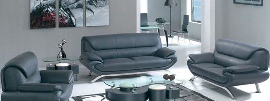 Black Leather Sleeper Sofa Set