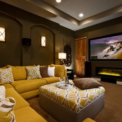 Fireplaces Media Room Design Ideas, Pictures, Remodel and Decor
