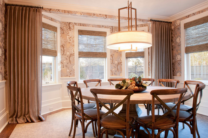 transitional dining room by Dietz & Associates Inc.