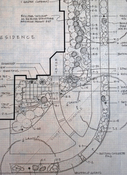 contemporary site and landscape plan by Jocelyn H. Chilvers