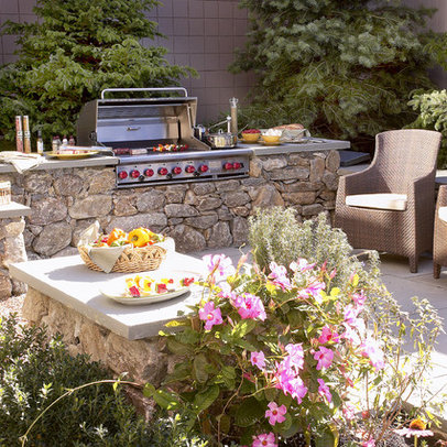  Kitchen Ideas on This Outdoor Kitchen Includes A Wolf Barbecue  See And Try This