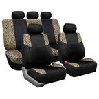 Leopard seat cover set